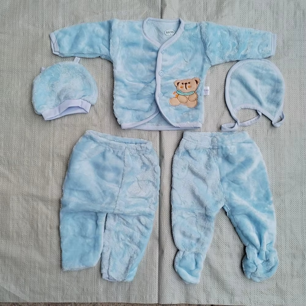 0-6 Month Newborn Baby Products 5 Piece Newborn Essentials Baby Clothes Winter Cute Layette Gift Set