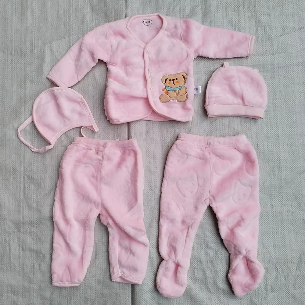 0-6 Month Newborn Baby Products 5 Piece Newborn Essentials Baby Clothes Winter Cute Layette Gift Set
