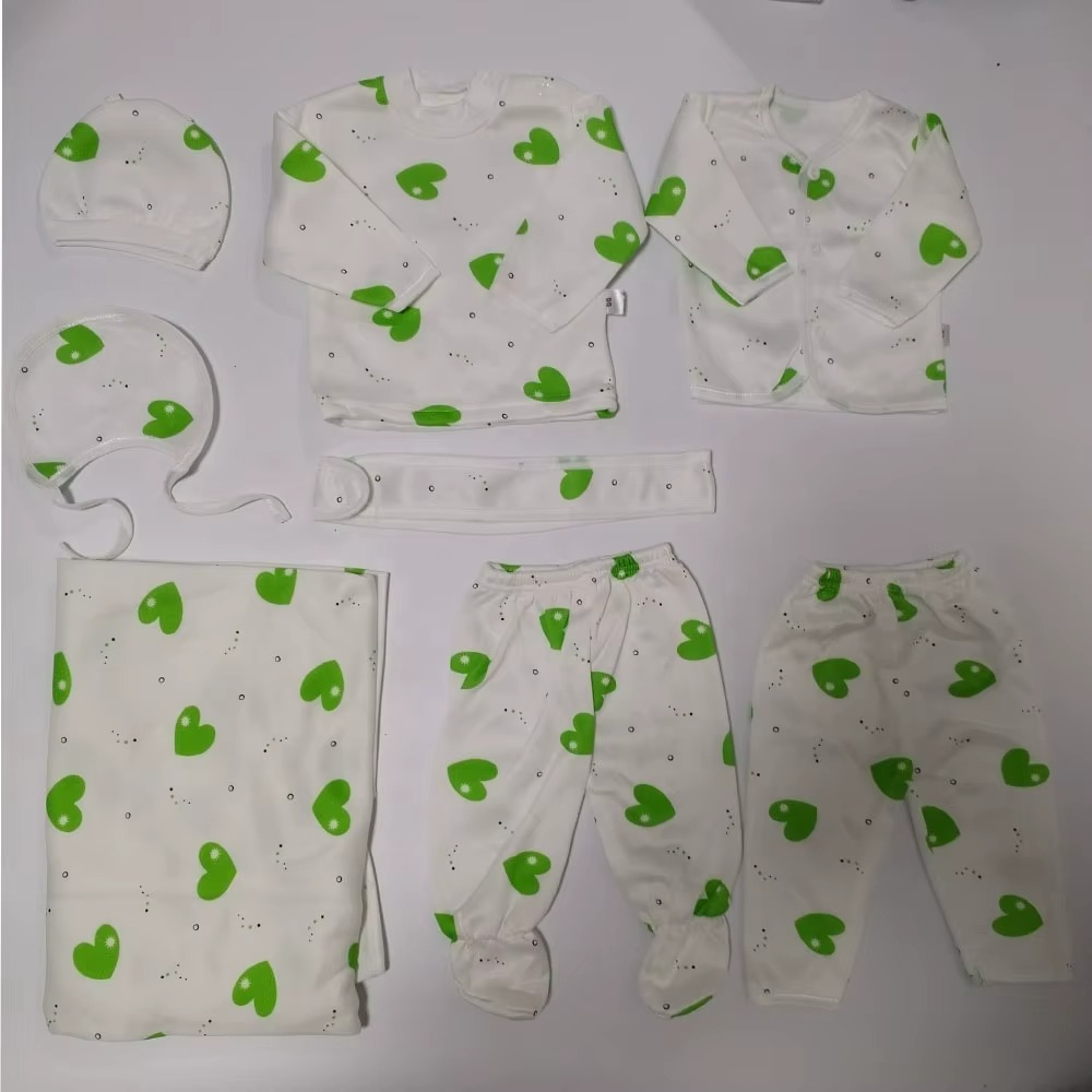 8 Pieces Newborn Baby Boy Clothes Toddler Boys Long Sleeve Romper Pants+Hat+Bibs Fall Winter Infant Baby Outfits