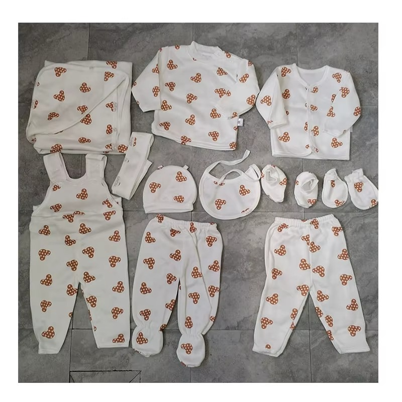 0-6M Newborn Layette Gift Set Bodysuits Pants for Baby Girl and Boy 11 Piece Essentials and Accessories Newborn Baby Clothes