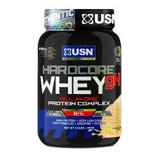 USN Hardcore Whey gH All-In-One Protein Complex 908g (2lbs) – 54g Protein Per Serving, High Protein Low Carb Formula with Creatine, Tribulus & Glycine for Muscle Growth & Strength