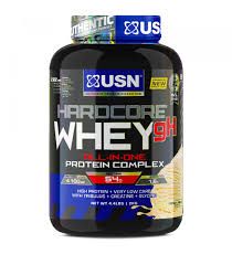 USN Hardcore Whey gH All-In-One Protein Complex 908g (2lbs) – 54g Protein Per Serving, High Protein Low Carb Formula with Creatine, Tribulus & Glycine for Muscle Growth & Strength