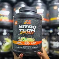 MuscleTech NitroTech Ripped Lean Whey Protein Powder, 30g Protein with Ripped Matrix for Weight Management, Low Fat High Performance Supplement, Vanilla Cream 4lbs (1.81kg)