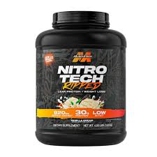 MuscleTech NitroTech Ripped Lean Whey Protein Powder, 30g Protein with Ripped Matrix for Weight Management, Low Fat High Performance Supplement, Vanilla Cream 4lbs (1.81kg)