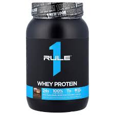 Rule 1 R1 Whey Protein Powder, 24g Protein per Serving, 100% Whey Blend with 11g EAAs & BCAAs, Fast Absorbing Muscle Recovery & Lean Muscle Support
