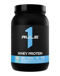 Rule 1 R1 Whey Protein Powder, 24g Protein per Serving, 100% Whey Blend with 11g EAAs & BCAAs, Fast Absorbing Muscle Recovery & Lean Muscle Support