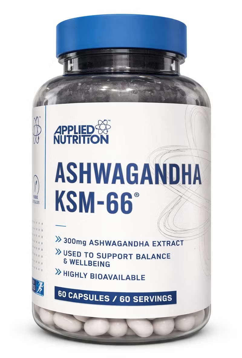 Applied Nutrition Ashwagandha KSM-66 Capsules, High Strength Adaptogen Extract for Stress Support, Mood Balance & Energy, Highly Bioavailable Herbal Supplement Capsules