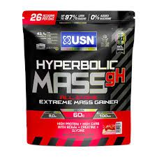 USN Hyperbolic Mass GH Extreme Mass Gainer, High Calorie Protein & Carb Blend with Creatine for Muscle Size, Strength & Weight Gain Support, Advanced All-in-One Bulking Formula