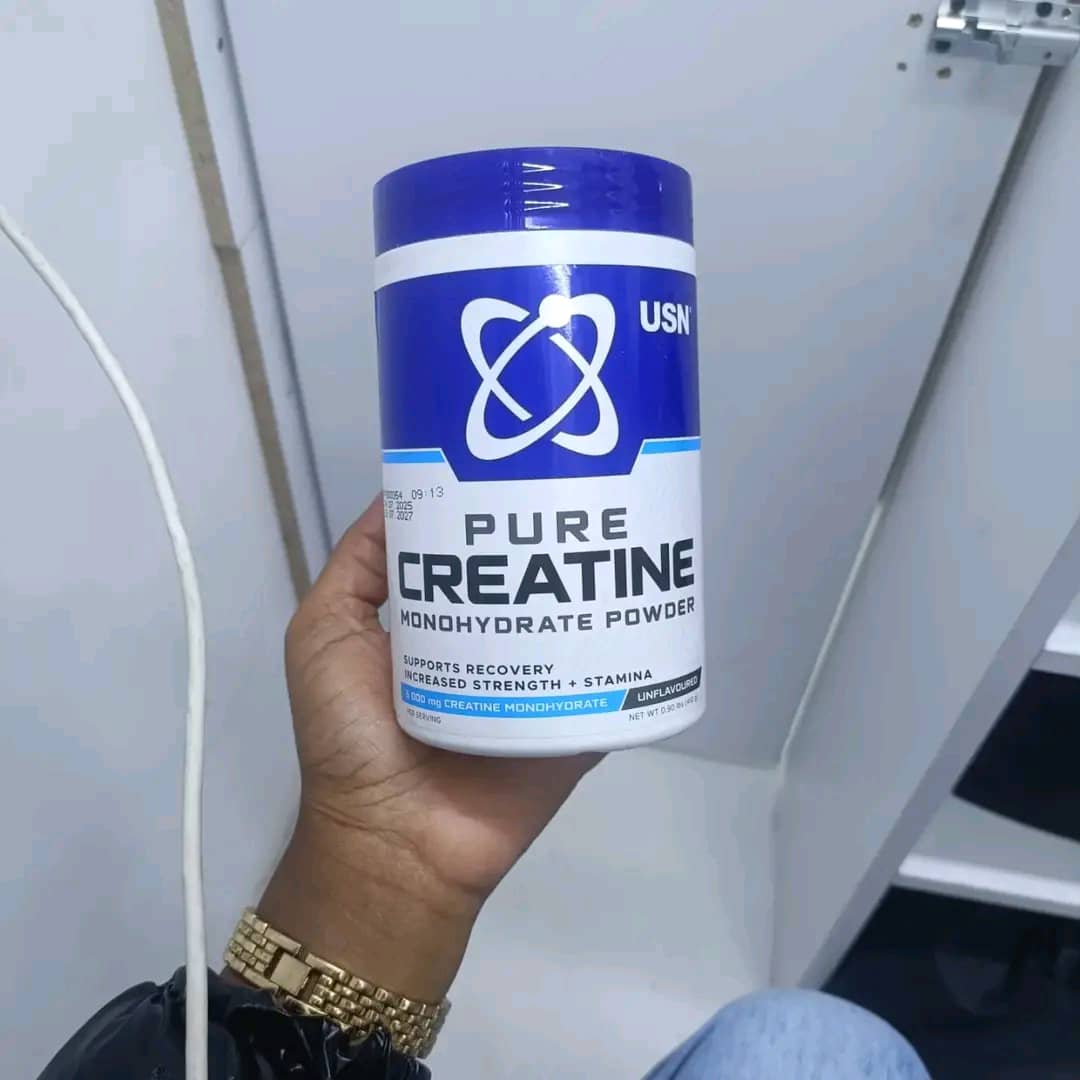 USN Pure Creatine Monohydrate Powder, Unflavoured High Strength Creatine for Increased Strength, Power & Muscle Recovery, Supports Performance & Stamina for Gym & Training