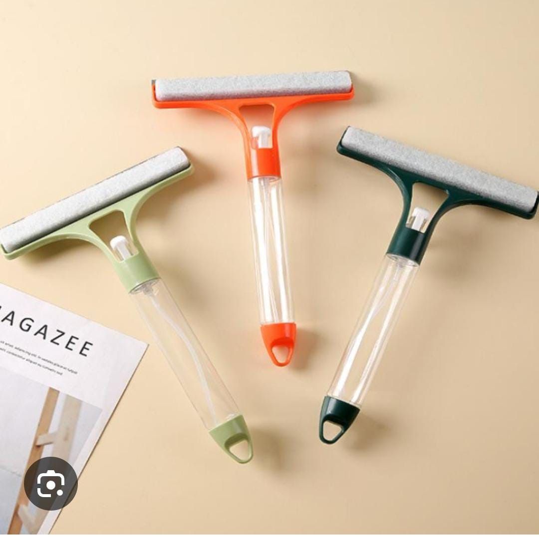 3-in-1 Double-Sided Shower Squeegee with Water Sprayer, Window & Glass Cleaner- is a multifunctional cleaning tool designed to streamline your cleaning routine.