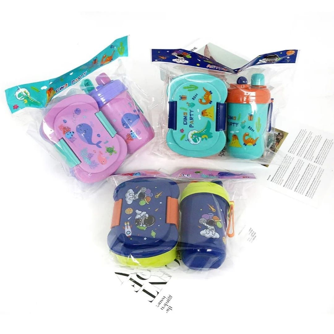 🤩🤩 Kids lunch box set with water bottleAll under one roof Lunch snack box +water bottle