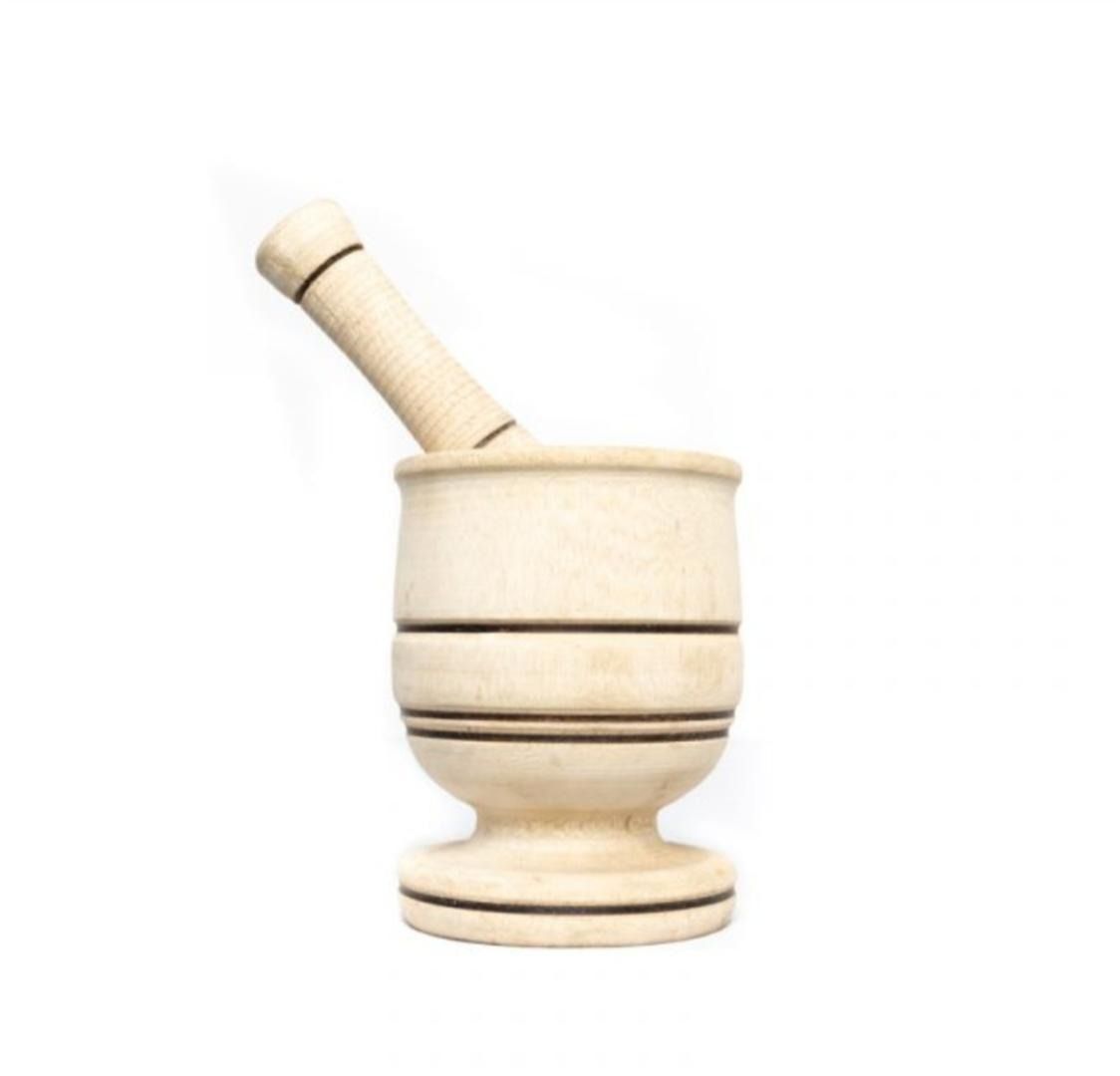 Wooden Motar and Pestle-Medium Size