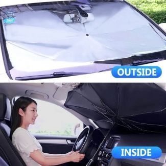 Car dashboard umbrella sunvisor windscreen cover now available/Windscreen Sunshade, Retractable Umbrella Sunshade Heat Insulation Sun Visor Foldable Reflective Windscreen Sunshade Sun