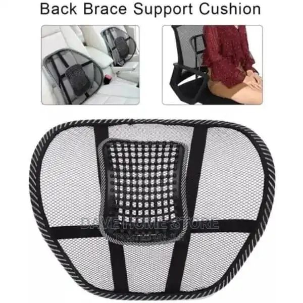 Seat back lumbar support BACK REST mesh Cool Vent Cushion Mesh Back Lumbar Support New Car Office Chair Truck Seat Black Lumbar Support Cushion Ergonomic Mesh Back Support for Car Seat Posture