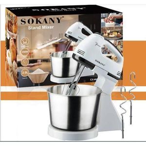 2L Electric Hand Mixer With A Bowl &hooks For Dough Egg Cake
