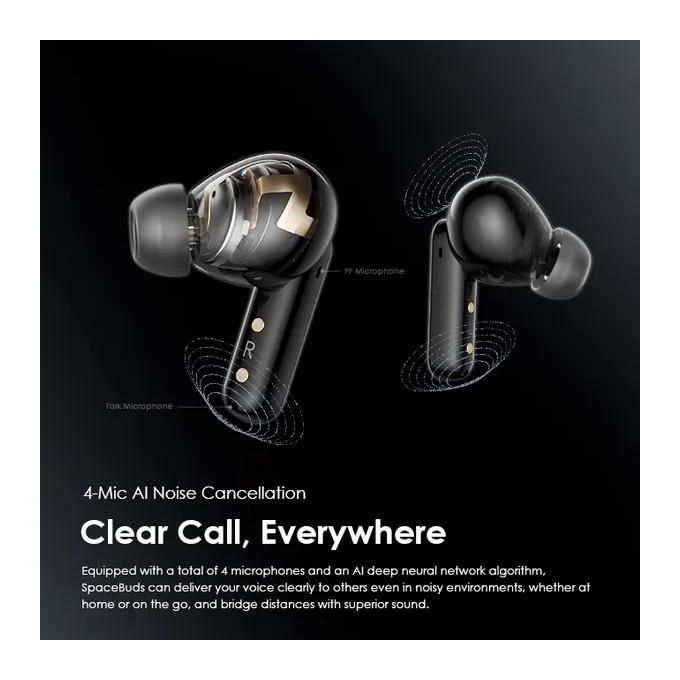 Oraimo SpaceBuds (OTW-630) Hybrid ANC True Wireless Earbuds 50 dB Noise Cancellation 40-Hour Playtime
