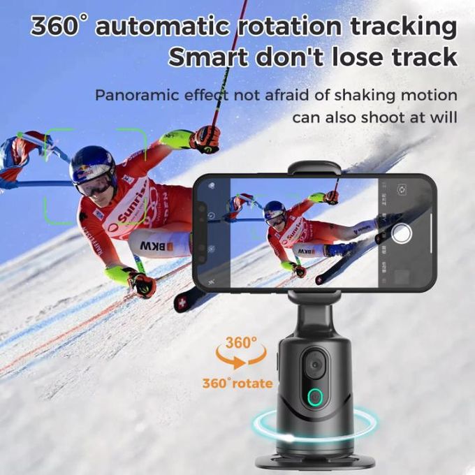 Portable Q12 intelligent 360 rotation AI face tracking smart gimbal stabilizer phone holder for video shooting