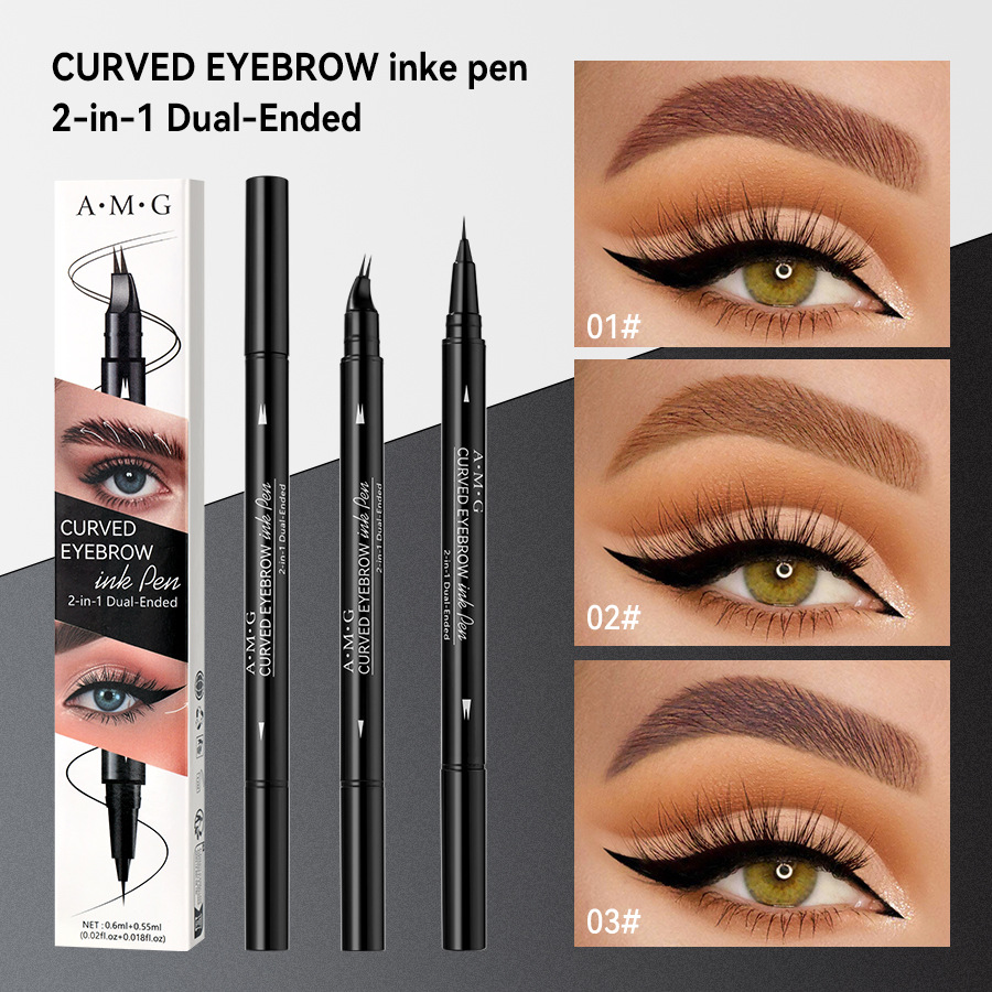The popular AMG 2-pronged eyebrow pencil is naturally smooth, anti-sweat and has clear roots and is not easy to smudge