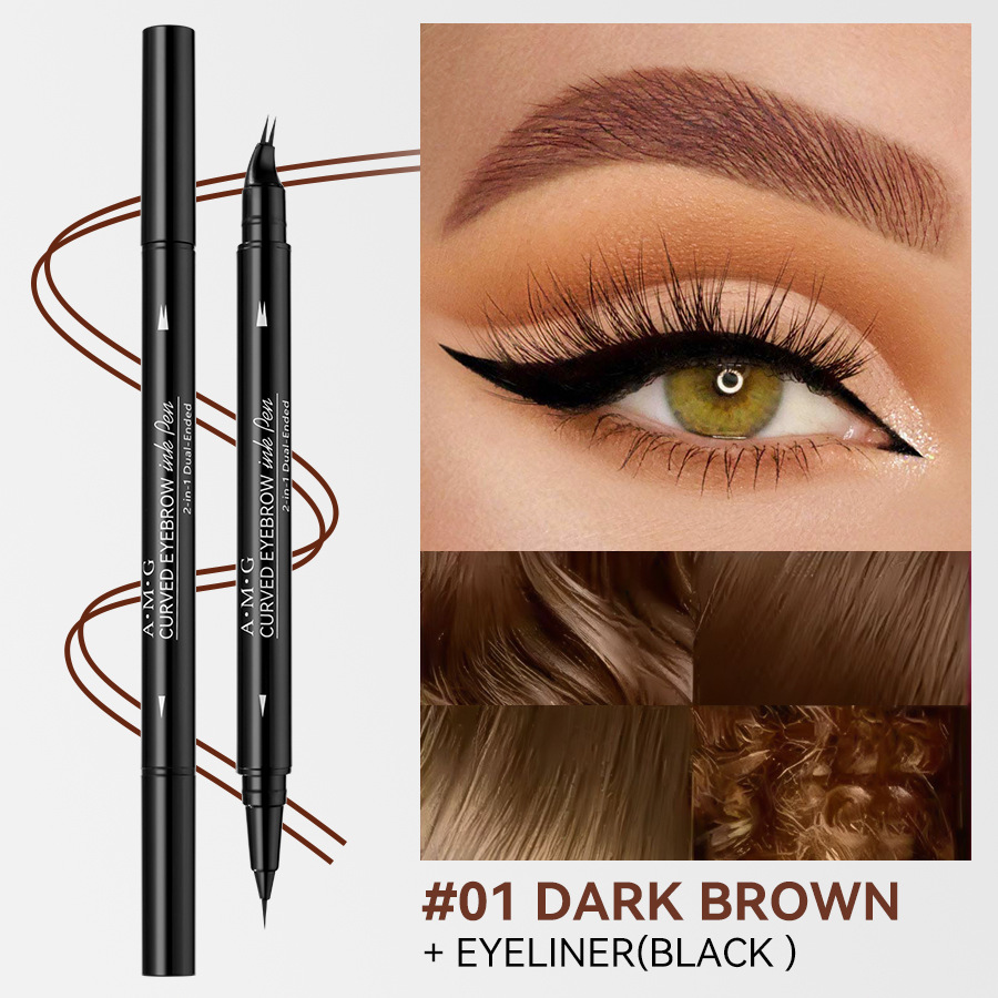 The popular AMG 2-pronged eyebrow pencil is naturally smooth, anti-sweat and has clear roots and is not easy to smudge
