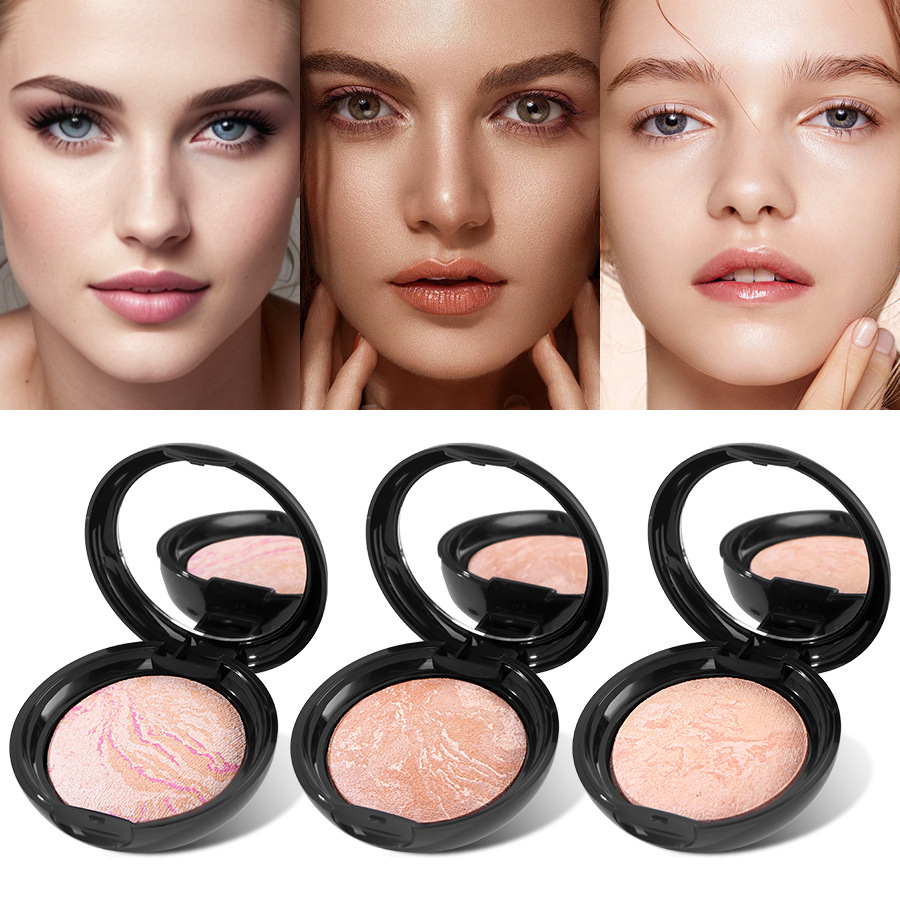 Popular AMG Baked Powder Natural Clear Concealer Brightening Long-lasting Makeup Not Easy to Stick Makeup Setting Powder
