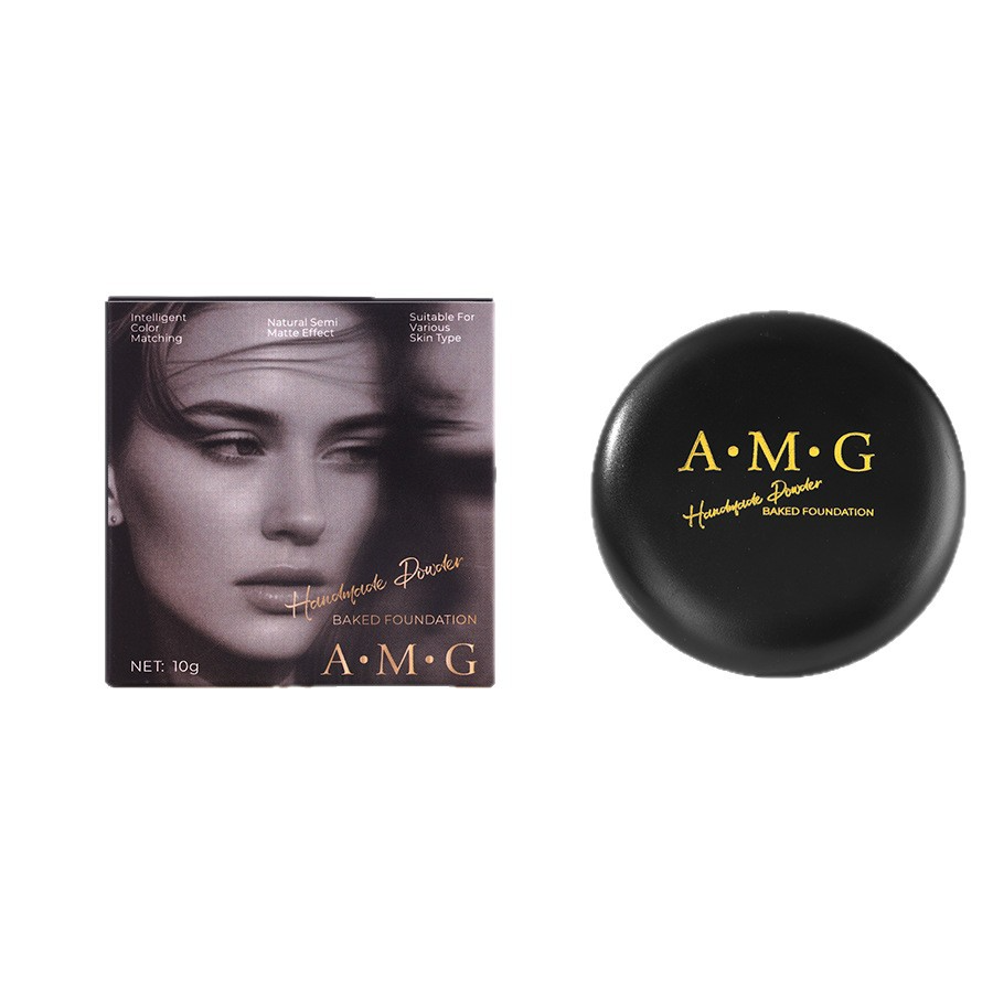 Popular AMG Baked Powder Natural Clear Concealer Brightening Long-lasting Makeup Not Easy to Stick Makeup Setting Powder