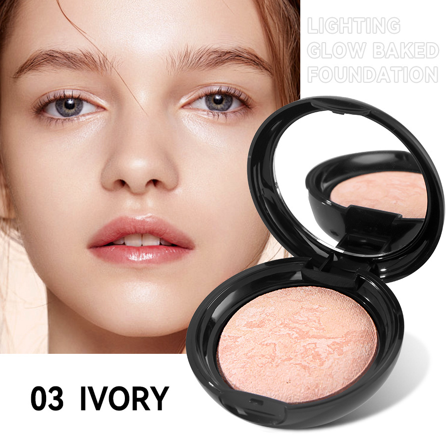 Popular AMG Baked Powder Natural Clear Concealer Brightening Long-lasting Makeup Not Easy to Stick Makeup Setting Powder