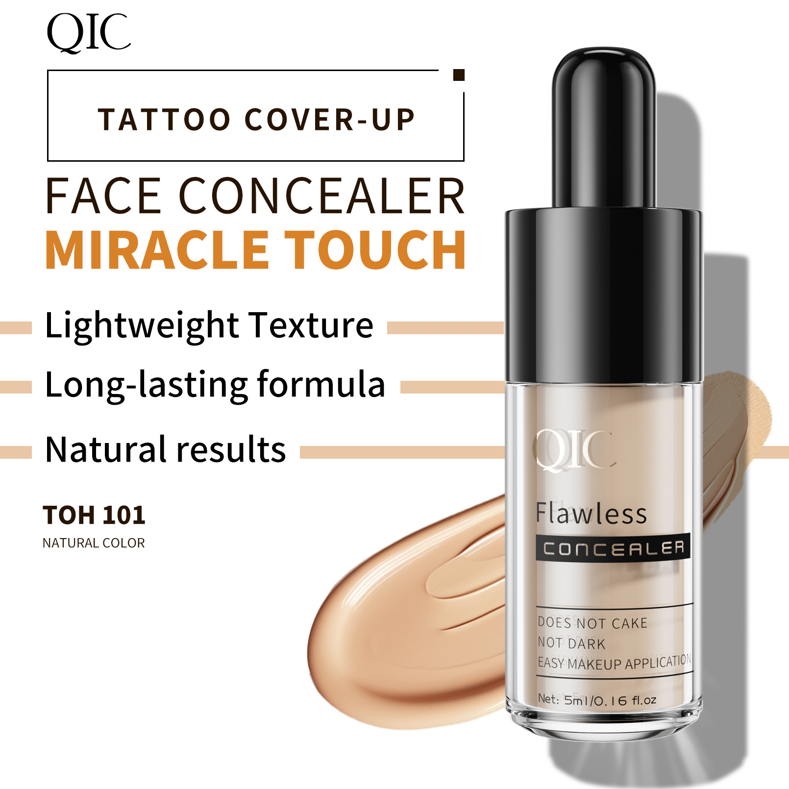 QIC Tattoo Concealer Highlight Brightening Repair Liquid Shadow Repair Liquid Shadow Pen Liquid Repair Stick Concealer