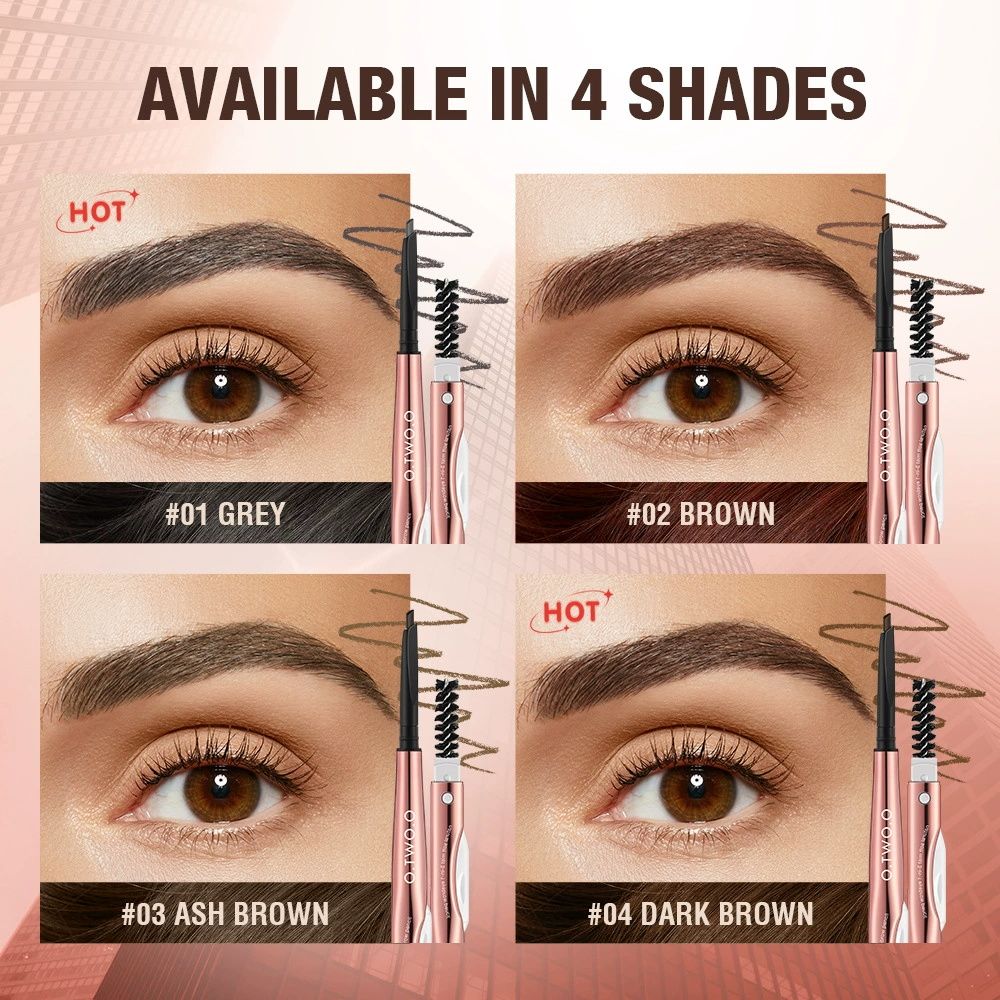 O.TWO.O three-in-one eyebrow pencil SC047 natural soft mist easy to color triangular eyebrow pencil