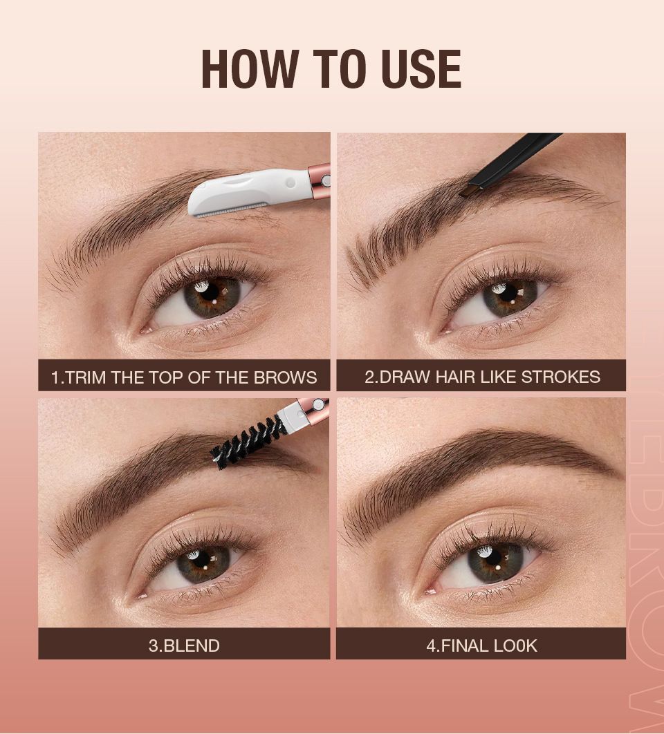O.TWO.O three-in-one eyebrow pencil SC047 natural soft mist easy to color triangular eyebrow pencil