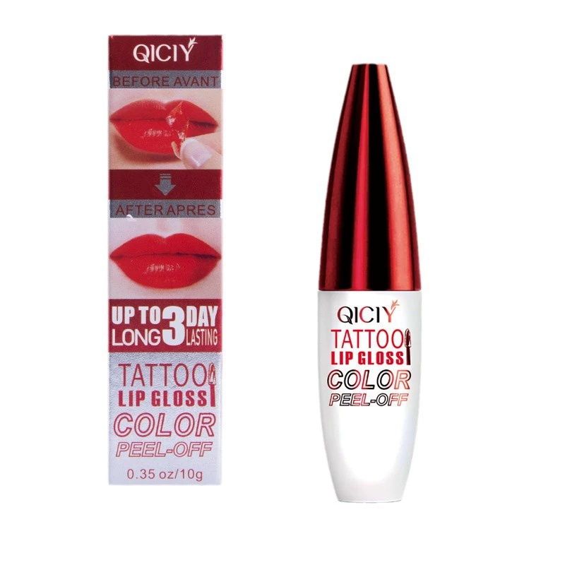 QICIY natural matte dyed lip peel-off lipstick long-lasting waterproof non-stick cup matte peel-off lip glaze lip gloss