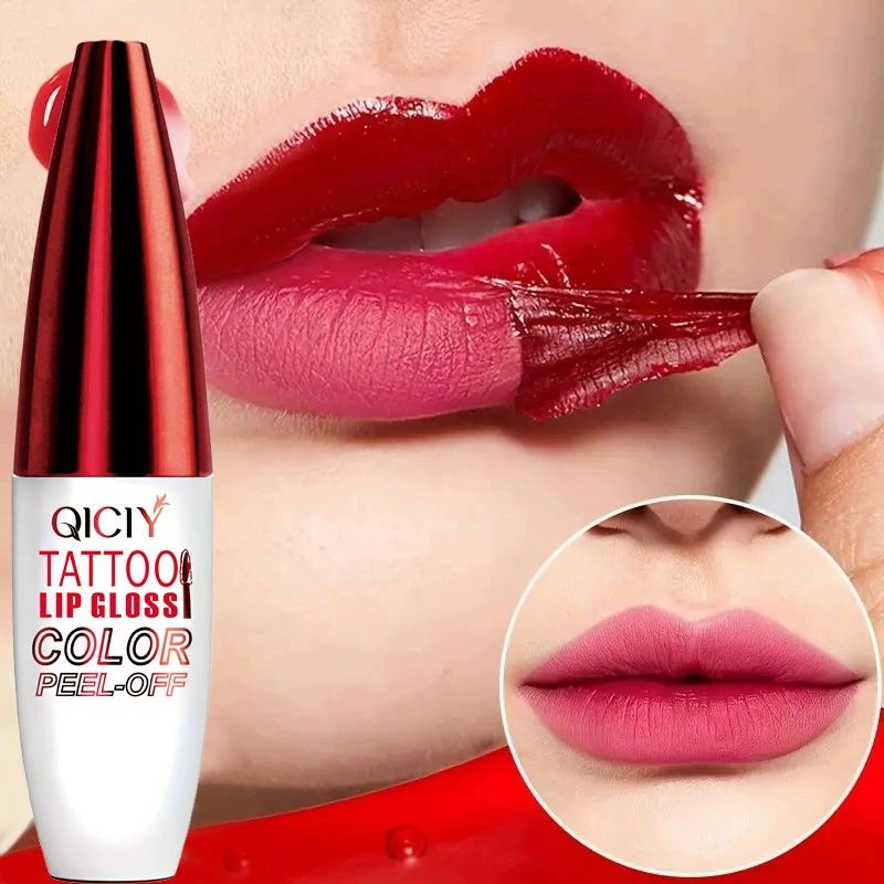 QICIY natural matte dyed lip peel-off lipstick long-lasting waterproof non-stick cup matte peel-off lip glaze lip gloss