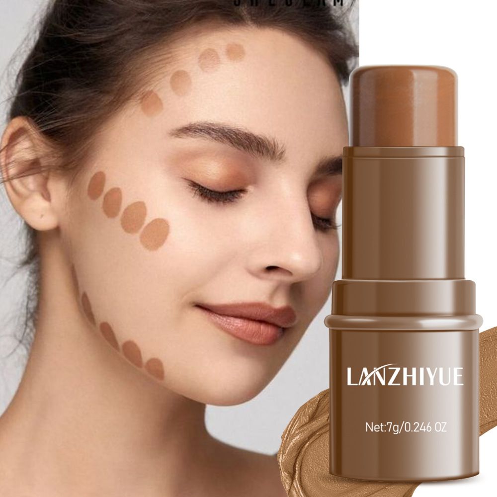 Hot-selling contouring stick set, high-gloss contouring stick, contour shadow pen, three-dimensional brightening silkworm facial blush