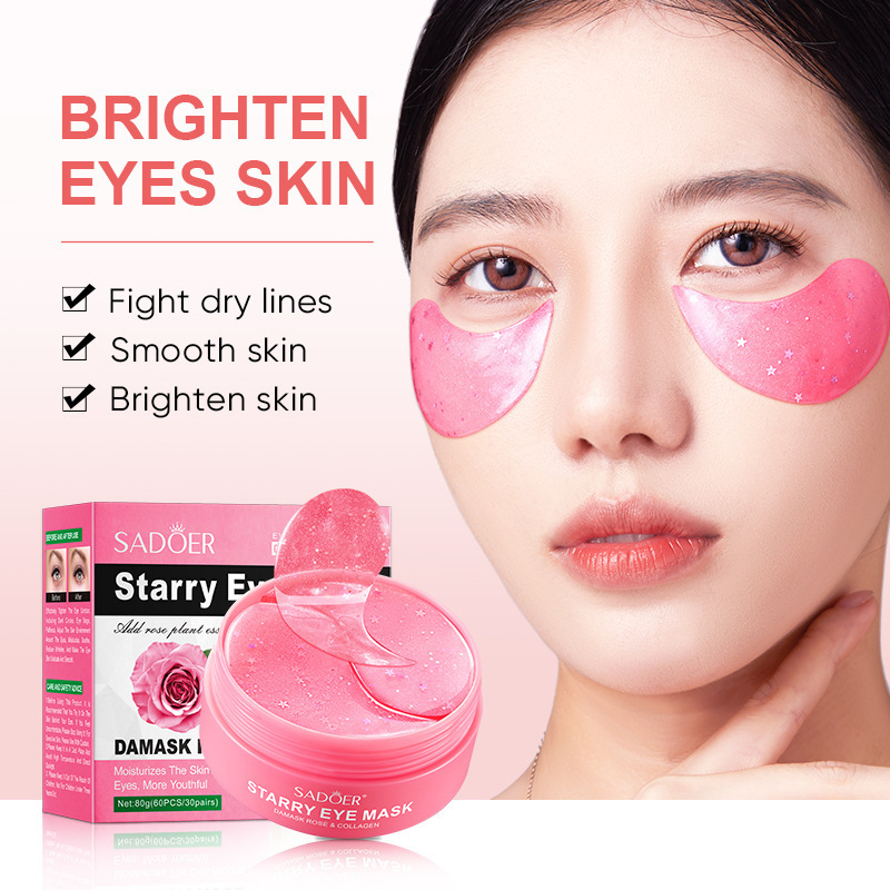 Starry Sky Eye Mask Box Bamboo Charcoal Rose Moisturizing Improves  Dark Circles