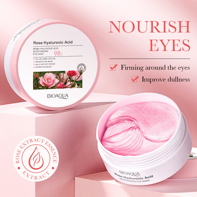 BIOAOUA rose hyaluronic acid moisturizing eye mask Eye mask eye mask  rose hyaluronic acid moisturizing eye mask