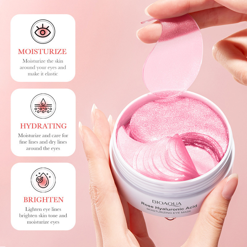 BIOAOUA rose hyaluronic acid moisturizing eye mask Eye mask eye mask  rose hyaluronic acid moisturizing eye mask
