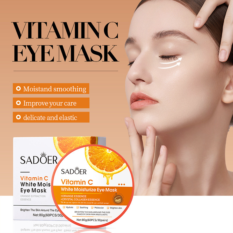 Vitamin C eye mask SADOER improves dark circles, eye lines, eye bags, VC moisturizing