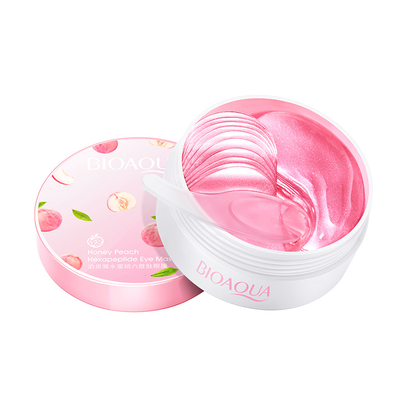 Boquanya Peach Six Peptide Eye Mask Patch Moisturizing, Soothing, Soothing and Lightening Eye Circles Eye Care