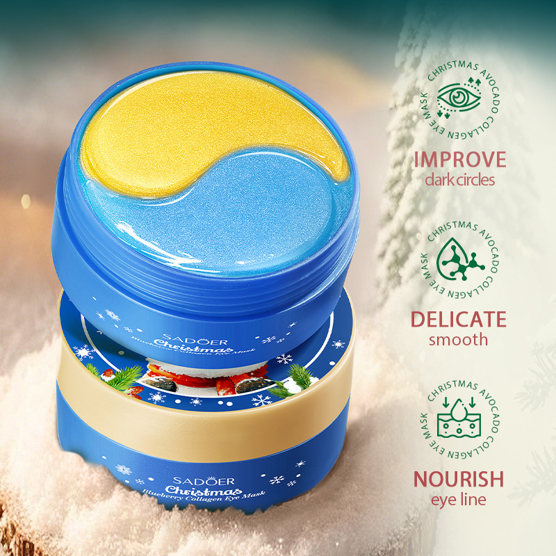 Christmas Blueberry Collagen Eye Mask SADOER Moisturizing Eye Mask  Christmas Blueberry Collagen Eye Mask SADOER Moisturizing Eye Mask