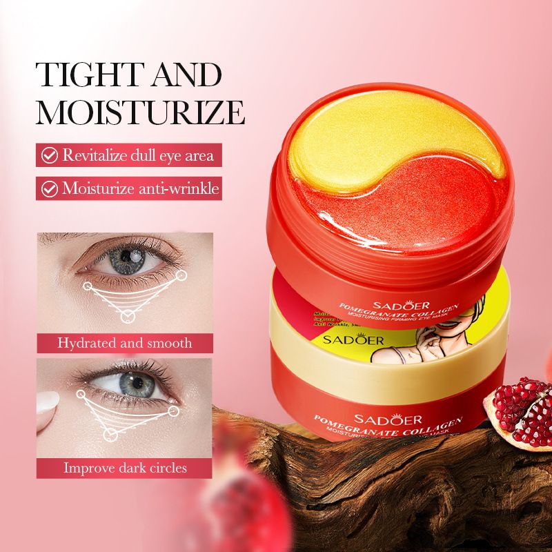 Pomegranate Collagen Moisturizing Eye Mask SADOER Firming and Moisturizing Eye Mask