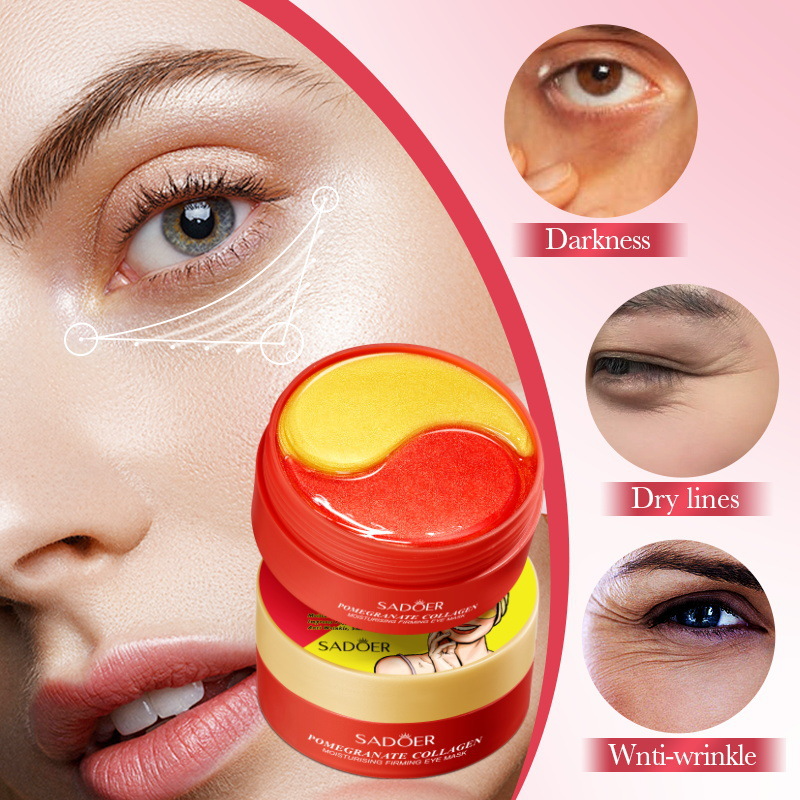 Pomegranate Collagen Moisturizing Eye Mask SADOER Firming and Moisturizing Eye Mask