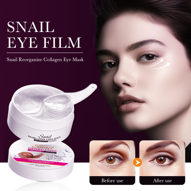 Snail Eye  Mask  SADOER Collagen Improves Dark Circles, Eye Lines,  and Eye Bags