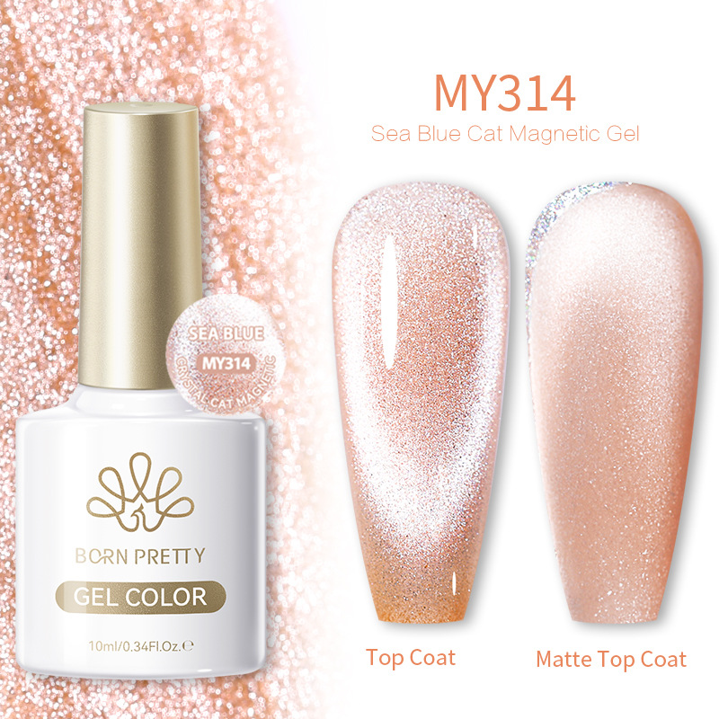 BORN PRETTY New Smurf Cat Eye Gel Aquamarine Cat Eye Nail Polish Gel Starburst Flash Therapy Gel