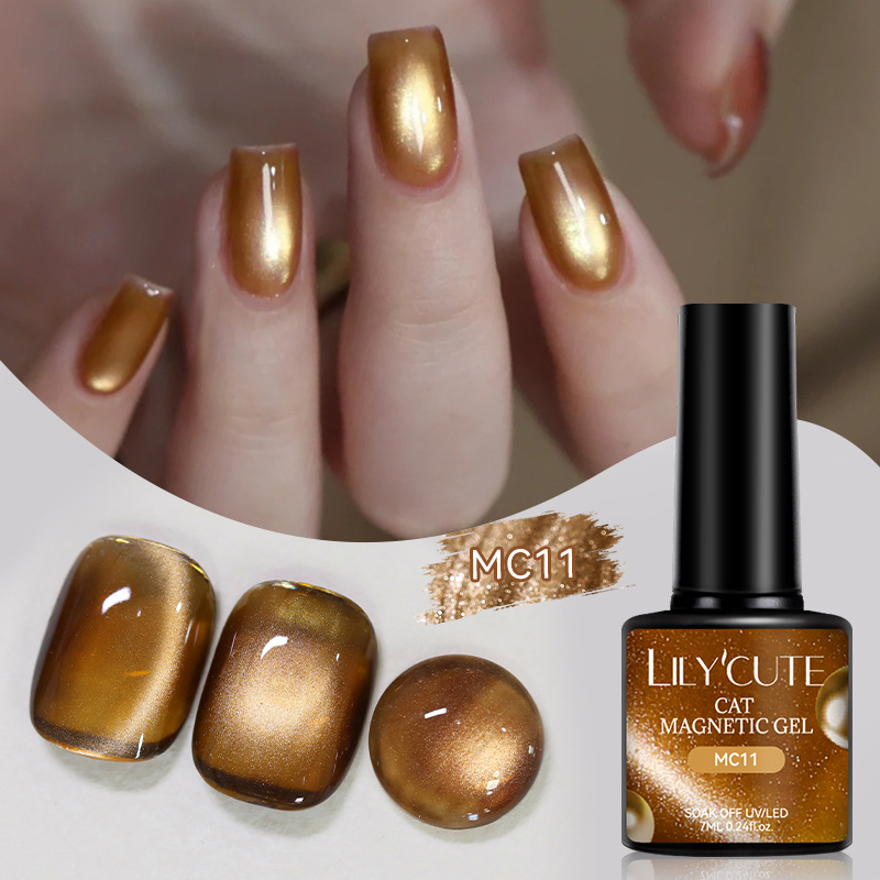 LILY CUTE new autumn and winter red cat eye nail polish burgundy polarized transparent nail polish phototherapy gel