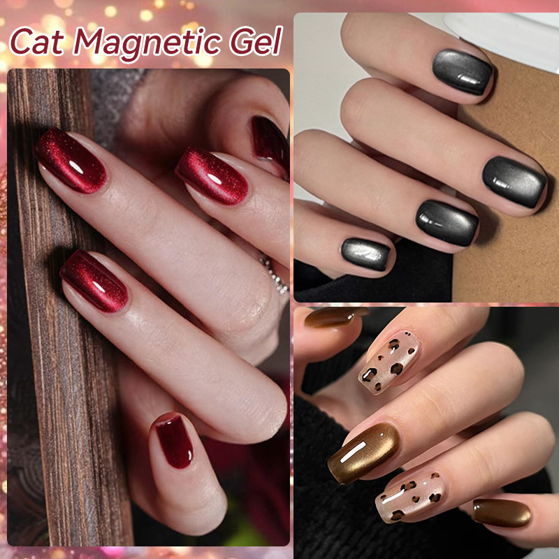 LILY CUTE new autumn and winter red cat eye nail polish burgundy polarized transparent nail polish phototherapy gel