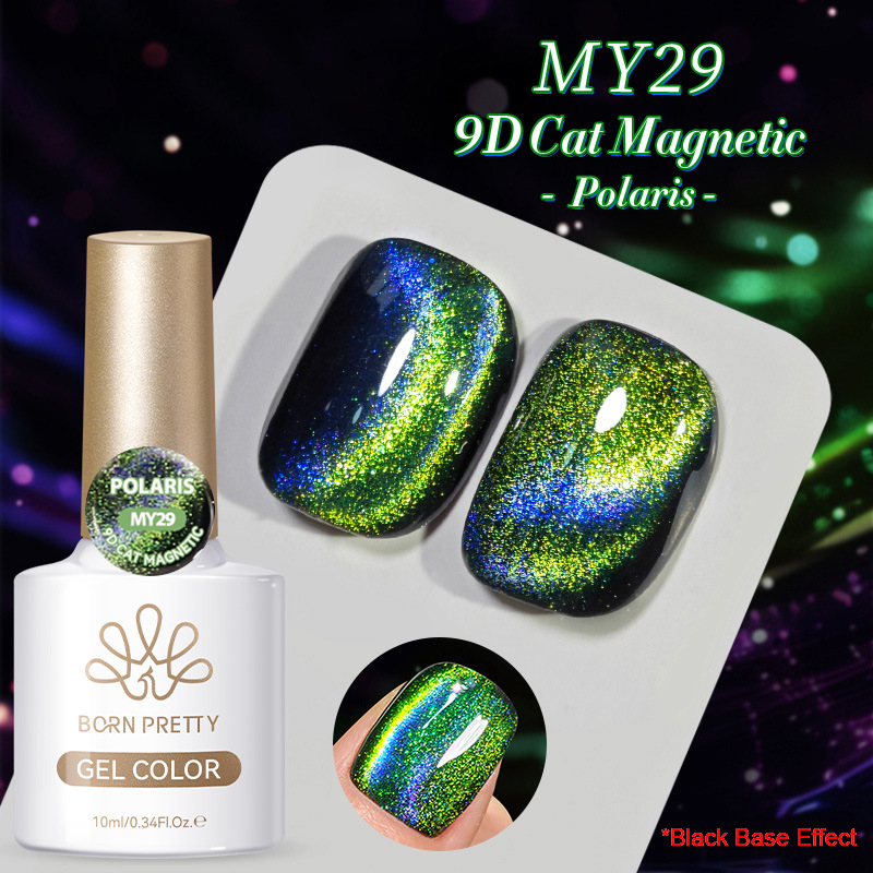 BORN PRETTY9D Cat Eye Nail Polish Magic Explosive Rainbow Cat Eye Treatment Gel Gradient Manicure Set