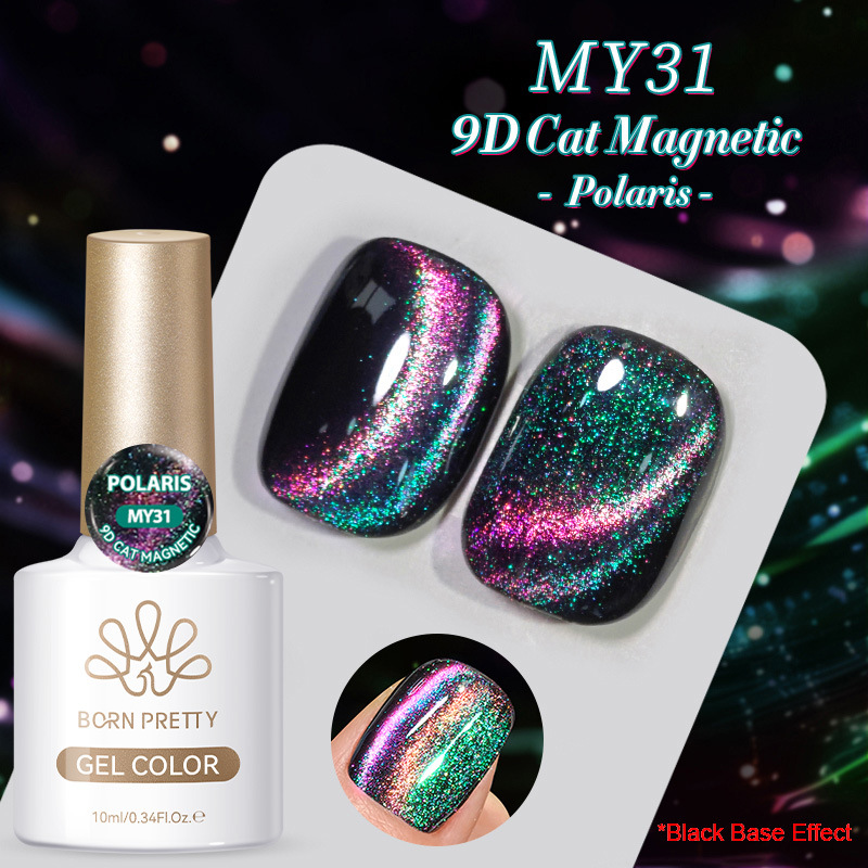 BORN PRETTY9D Cat Eye Nail Polish Magic Explosive Rainbow Cat Eye Treatment Gel Gradient Manicure Set