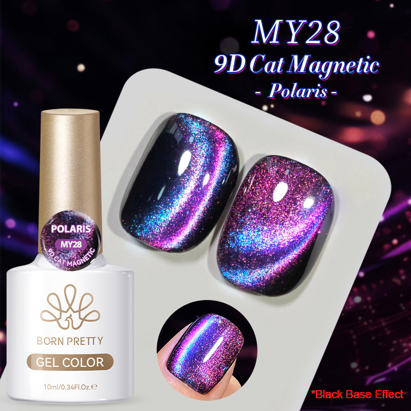 BORN PRETTY9D Cat Eye Nail Polish Magic Explosive Rainbow Cat Eye Treatment Gel Gradient Manicure Set