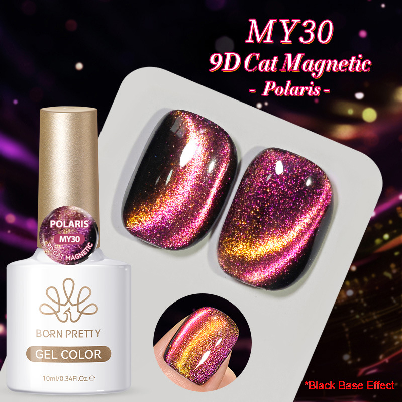BORN PRETTY9D Cat Eye Nail Polish Magic Explosive Rainbow Cat Eye Treatment Gel Gradient Manicure Set