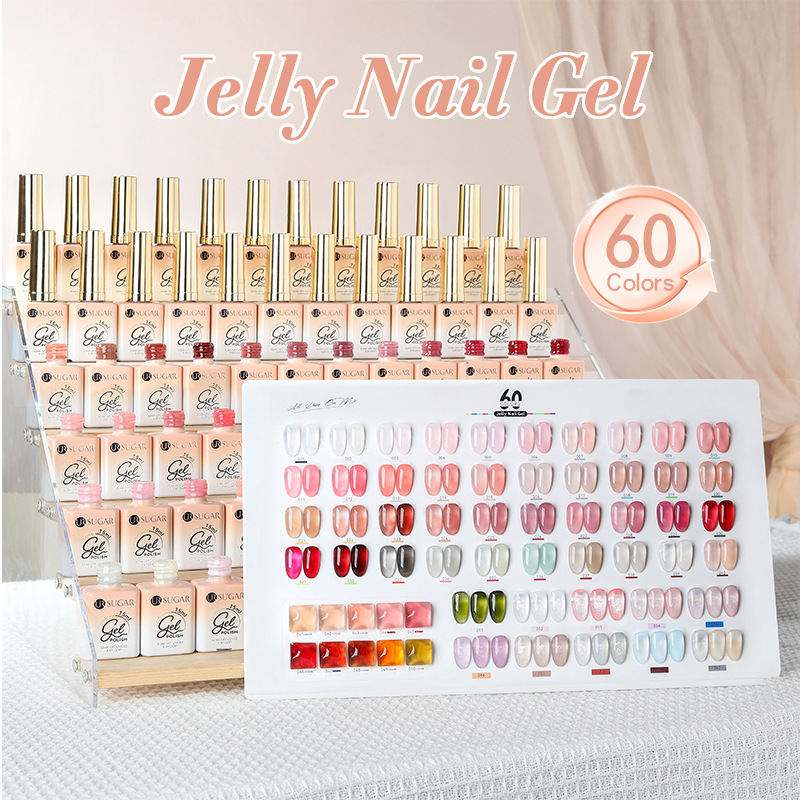 URSUGAR new 15ml glass bottle nail polish new ice transparent jade fat nude pink phototherapy nail polish