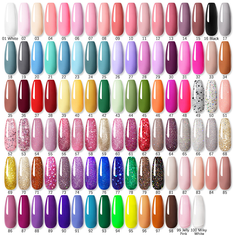 Nail polish gel set, manicure, phototherapy gel, nail polish gel, 100 colors